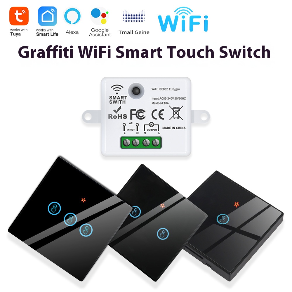 Smart Accessories - Tuya スマートスイッチオフデバイスは、ワイヤレスタッチ、WiFi、ランダムステッカー、APPリモートコントロール、Alexa音声コントロール、Tiを搭載しています。