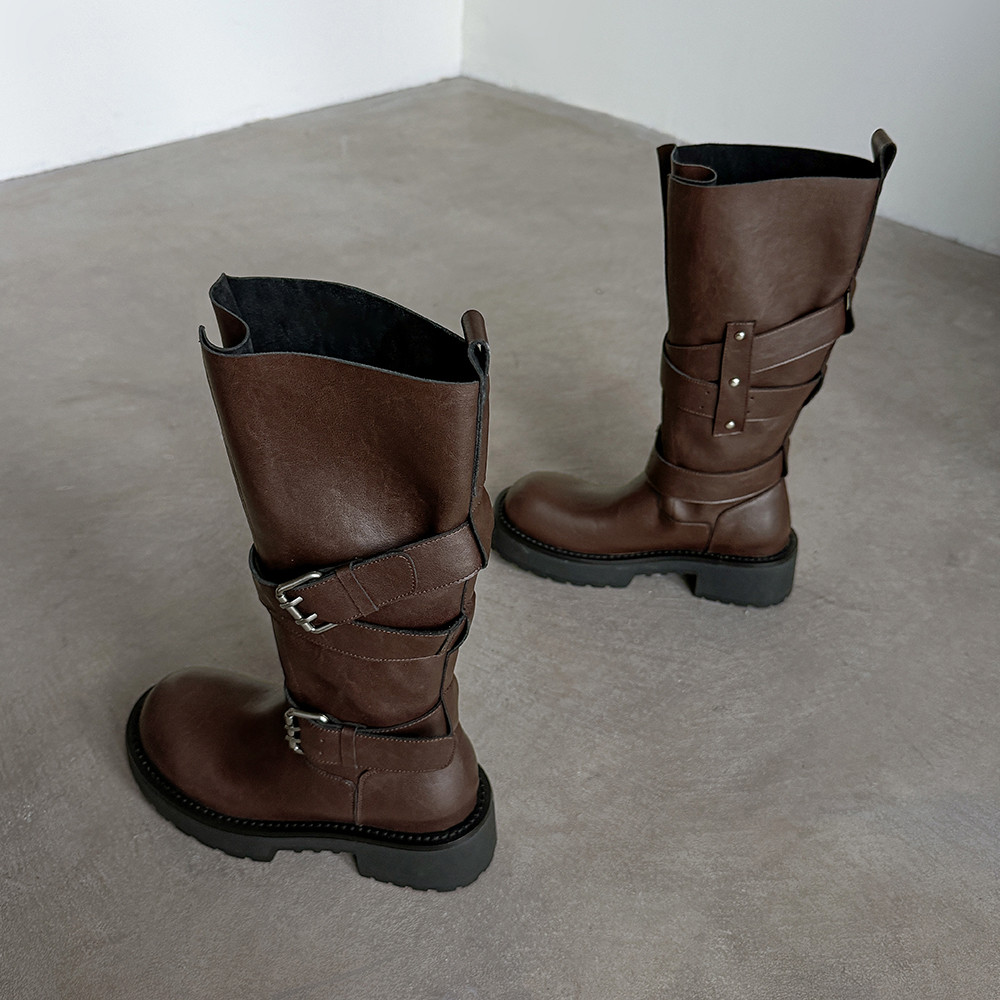 Aucegi 本革プラットフォームブロックヒール女性ベルトバ - Leather Classic Strap のレビューと価格