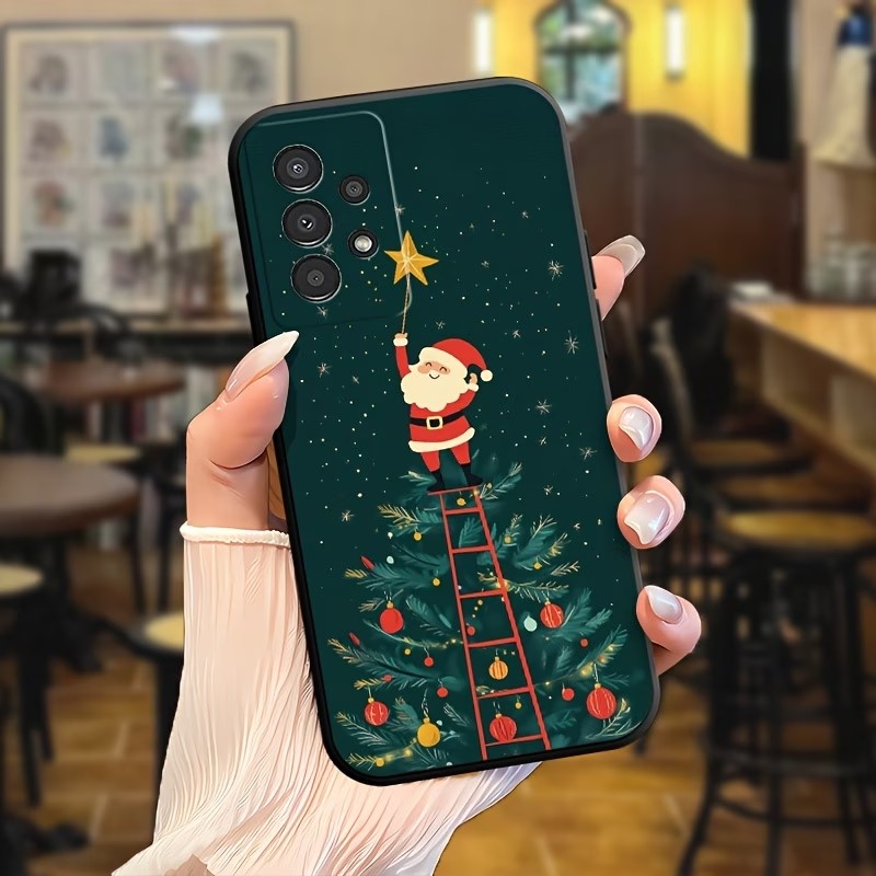 マットTPU素材のサンタクロースとクリスマスツリー柄の耐衝撃 - Samsung Galaxy S24 のレビューと価格