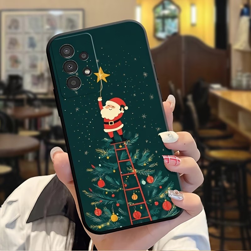 マットTPU素材のサンタクロースとクリスマスツリー柄の耐衝撃 - Samsung Galaxy S24 のレビューと価格