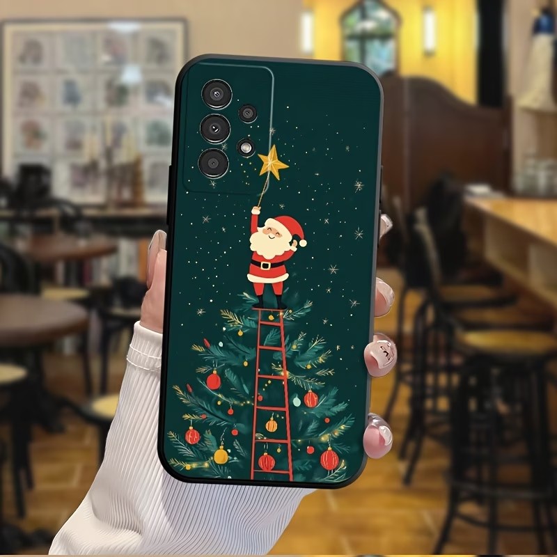 マットTPU素材のサンタクロースとクリスマスツリー柄の耐衝撃 - Samsung Galaxy S24 のレビューと価格