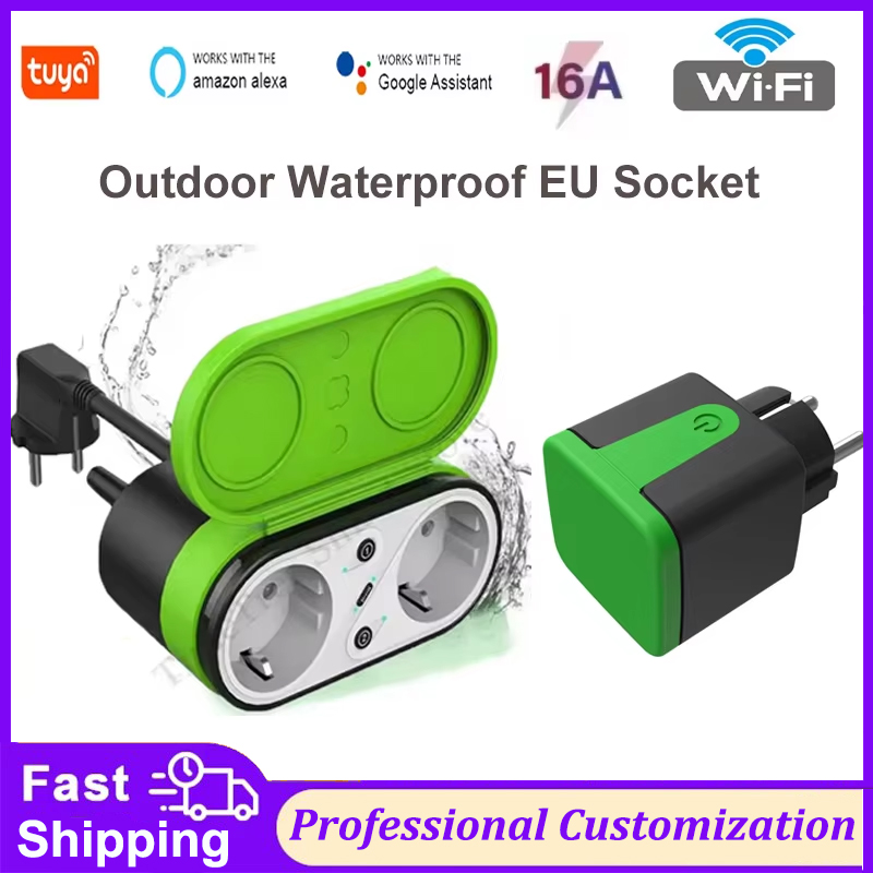 Tuya EU 16A Wifiスマート屋外プラグスイッチソ - Smart Accessories のレビューと価格